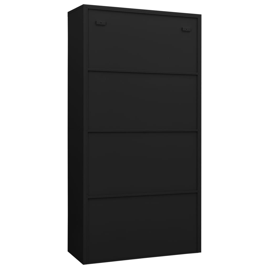 Lockerkast 90x40x180 cm staal zwart - Griffin Retail