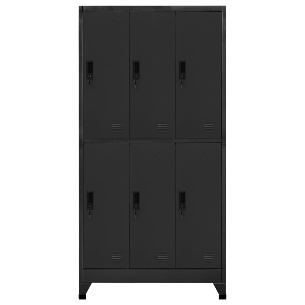 Lockerkast 90x45x180 cm staal antracietkleurig - Griffin Retail