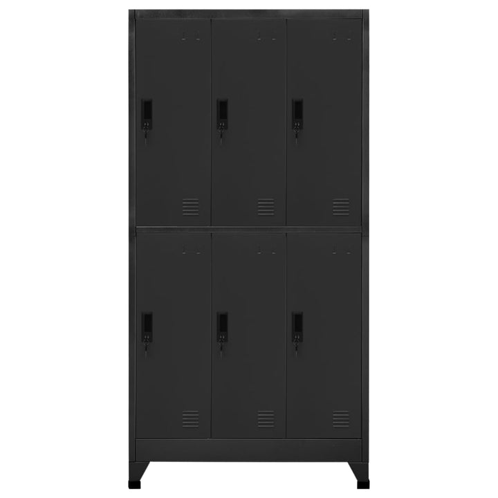 Lockerkast 90x45x180 cm staal antracietkleurig - Griffin Retail