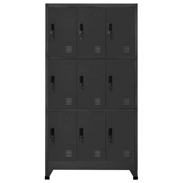 Lockerkast 90x45x180 cm staal antracietkleurig - Griffin Retail