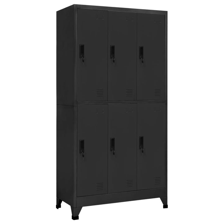 Lockerkast 90x45x180 cm staal antracietkleurig - Griffin Retail