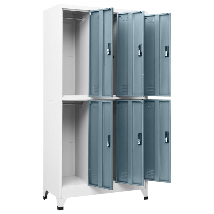 Lockerkast 90x45x180 cm staal lichtgrijs en donkergrijs - Griffin Retail