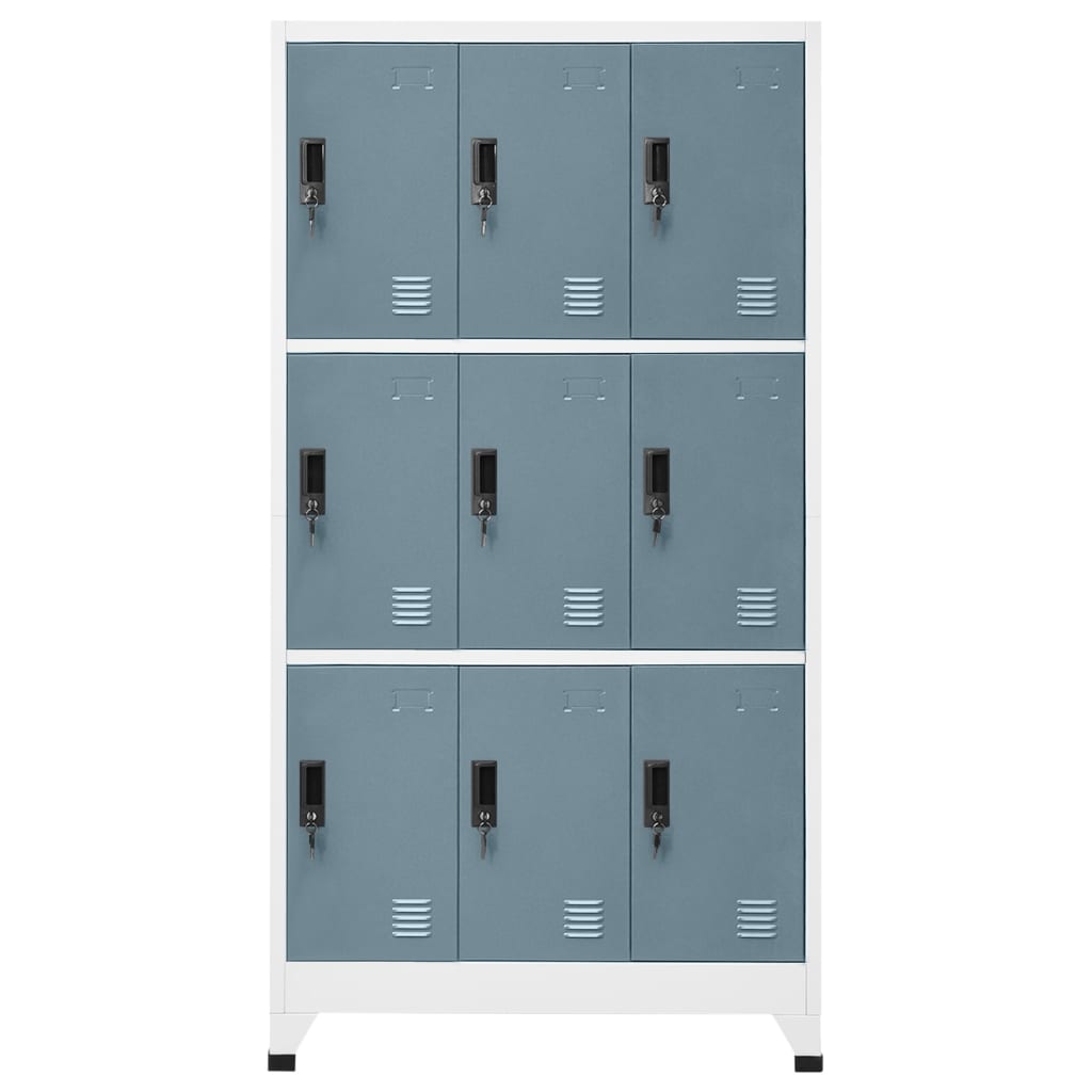 Lockerkast 90x45x180 cm staal lichtgrijs en donkergrijs - Griffin Retail