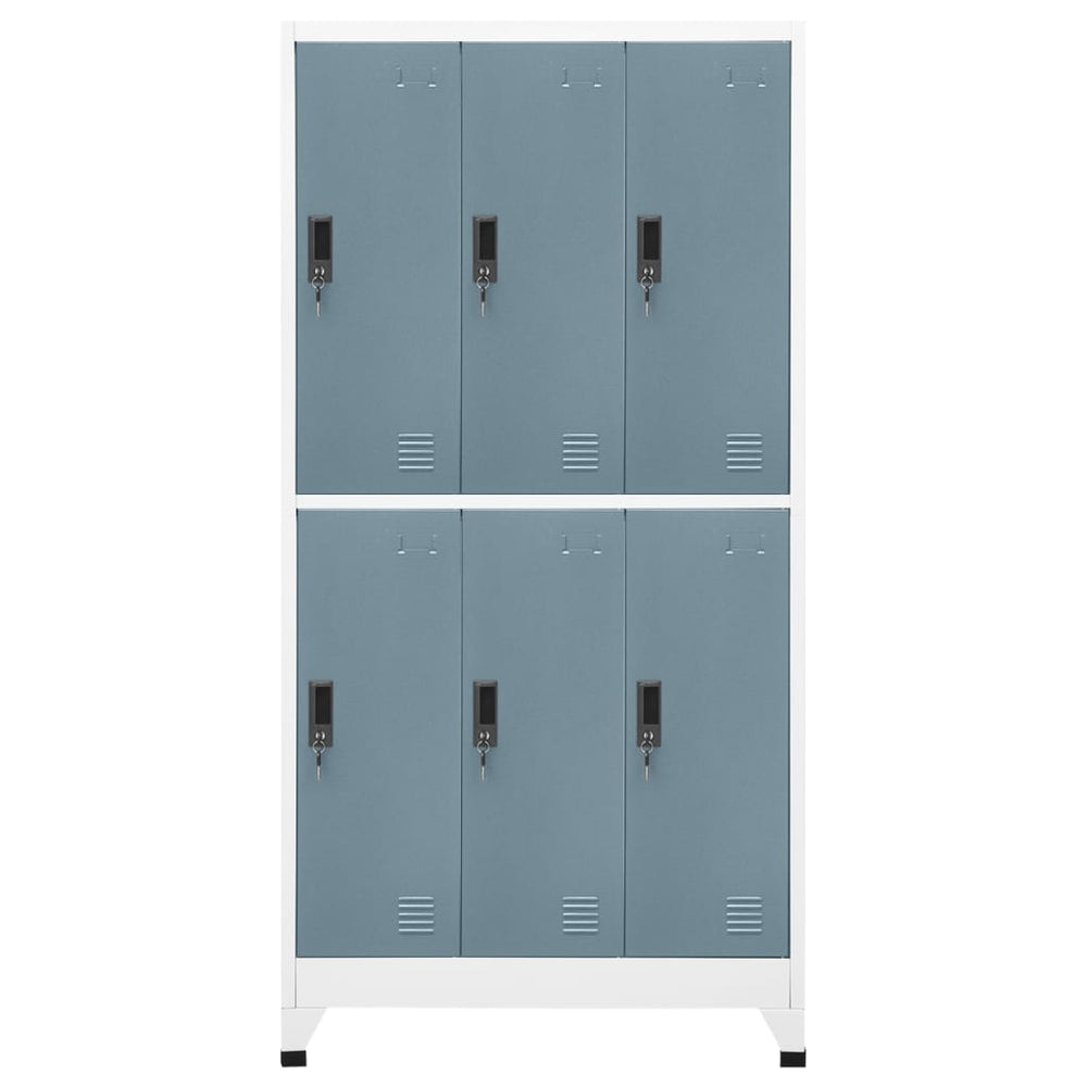 Lockerkast 90x45x180 cm staal lichtgrijs en donkergrijs - Griffin Retail