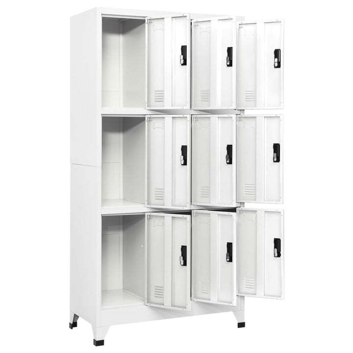 Lockerkast 90x45x180 cm staal wit - Griffin Retail