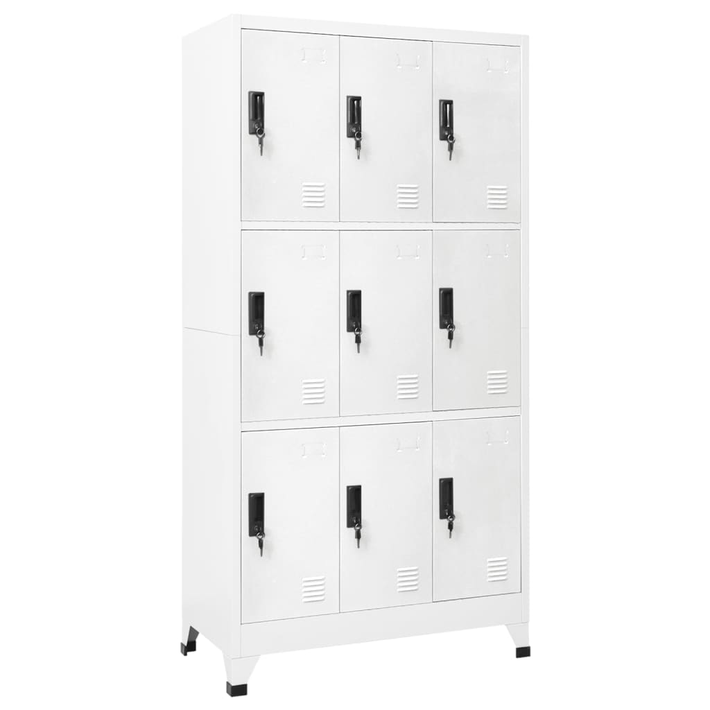 Lockerkast 90x45x180 cm staal wit - Griffin Retail