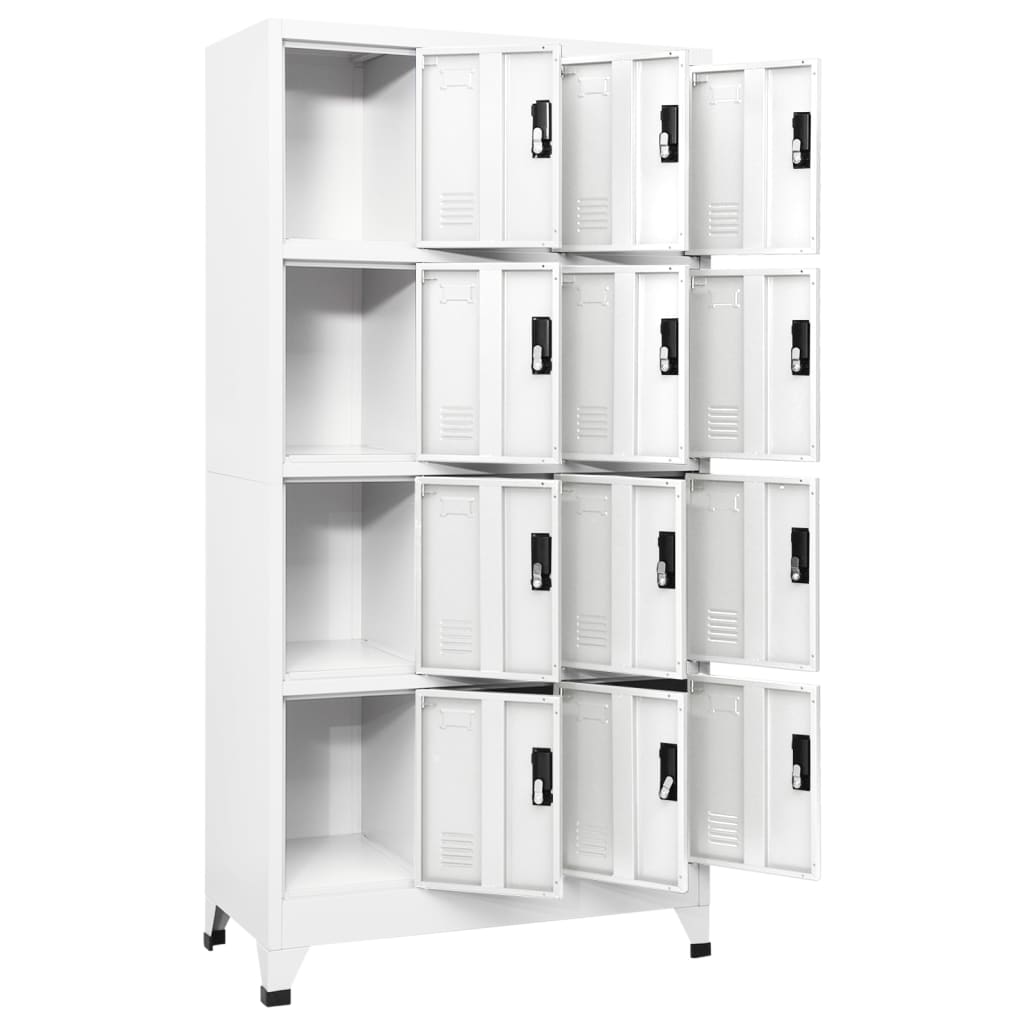 Lockerkast 90x45x180 cm staal wit - Griffin Retail