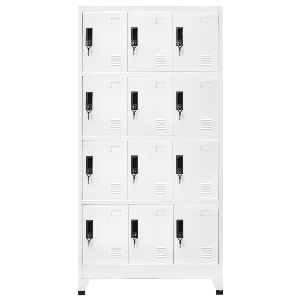 Lockerkast 90x45x180 cm staal wit - Griffin Retail