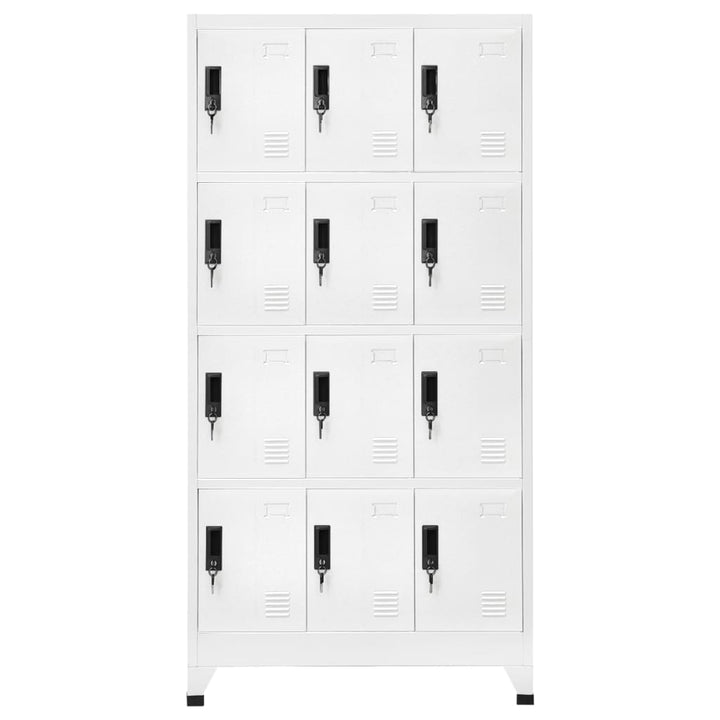 Lockerkast 90x45x180 cm staal wit - Griffin Retail