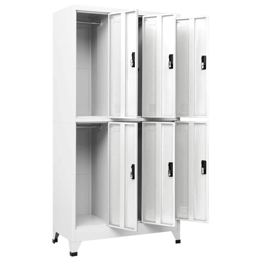 Lockerkast 90x45x180 cm staal wit - Griffin Retail