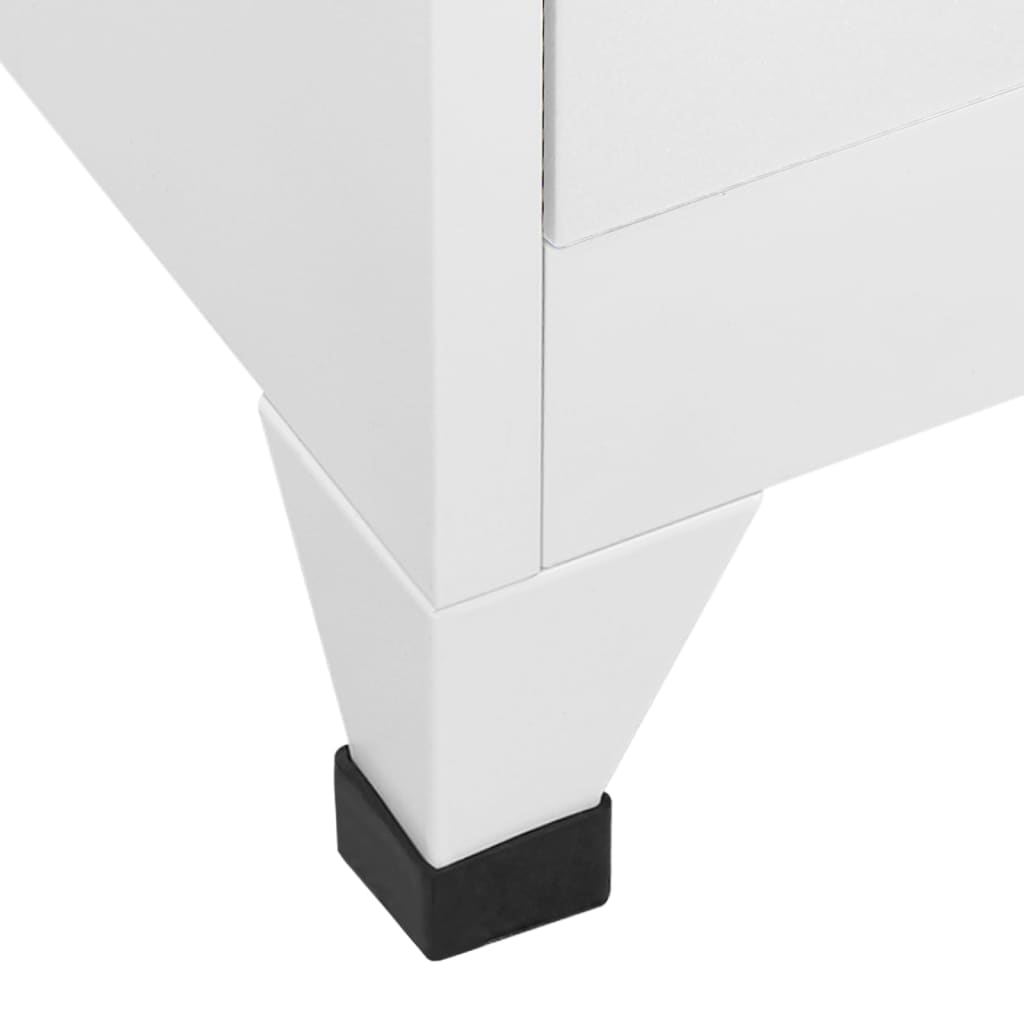 Lockerkast 90x45x180 cm staal wit - Griffin Retail