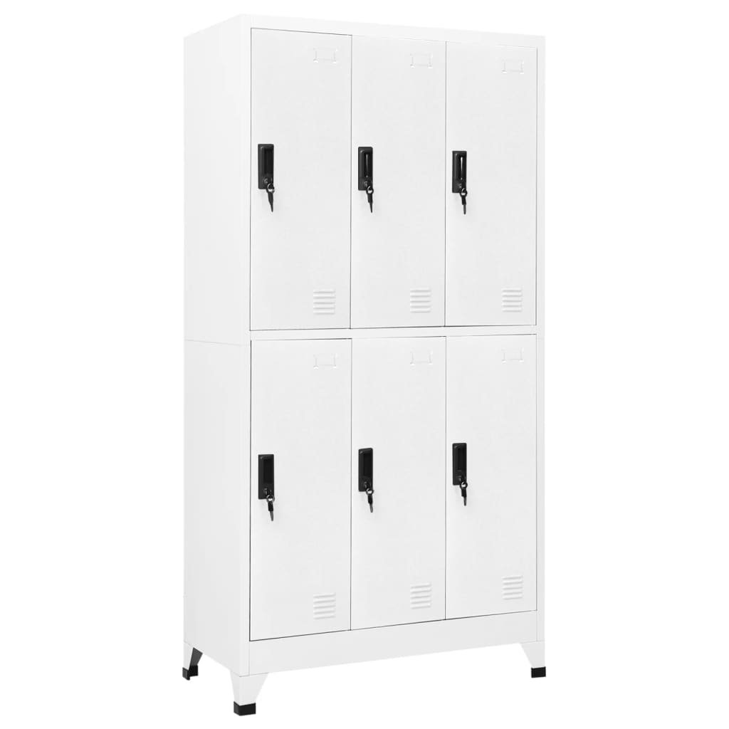 Lockerkast 90x45x180 cm staal wit - Griffin Retail