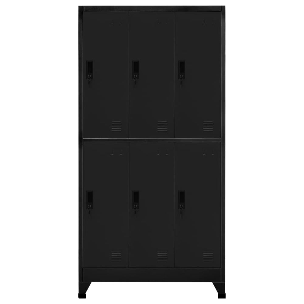 Lockerkast 90x45x180 cm staal zwart - Griffin Retail