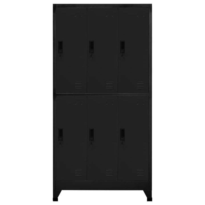 Lockerkast 90x45x180 cm staal zwart - Griffin Retail