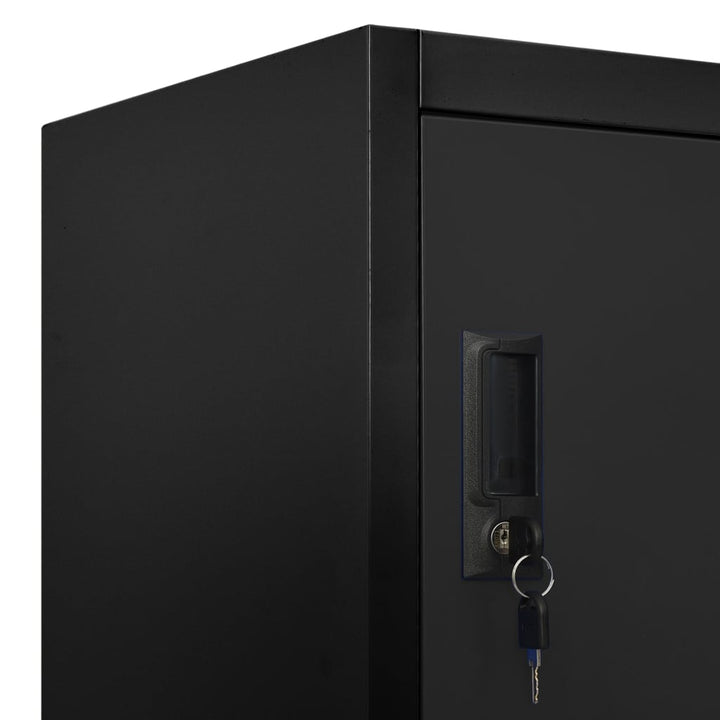 Lockerkast 90x45x180 cm staal zwart - Griffin Retail