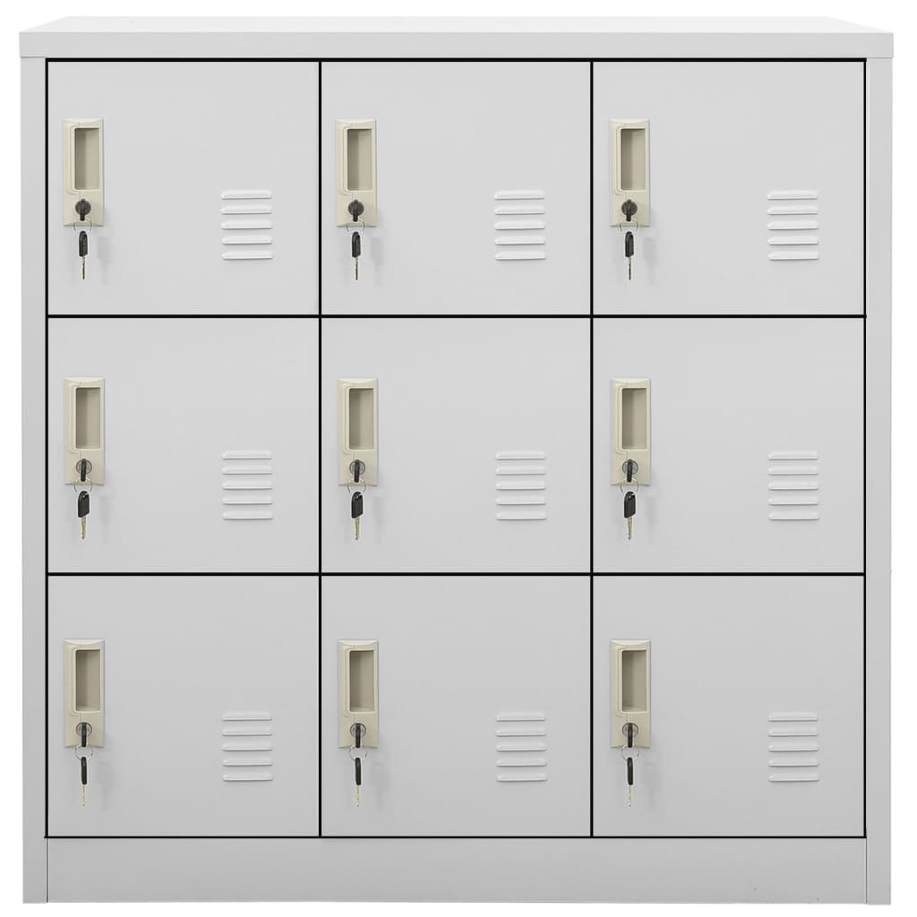 Lockerkast 90x45x92,5 cm staal lichtgrijs - Griffin Retail