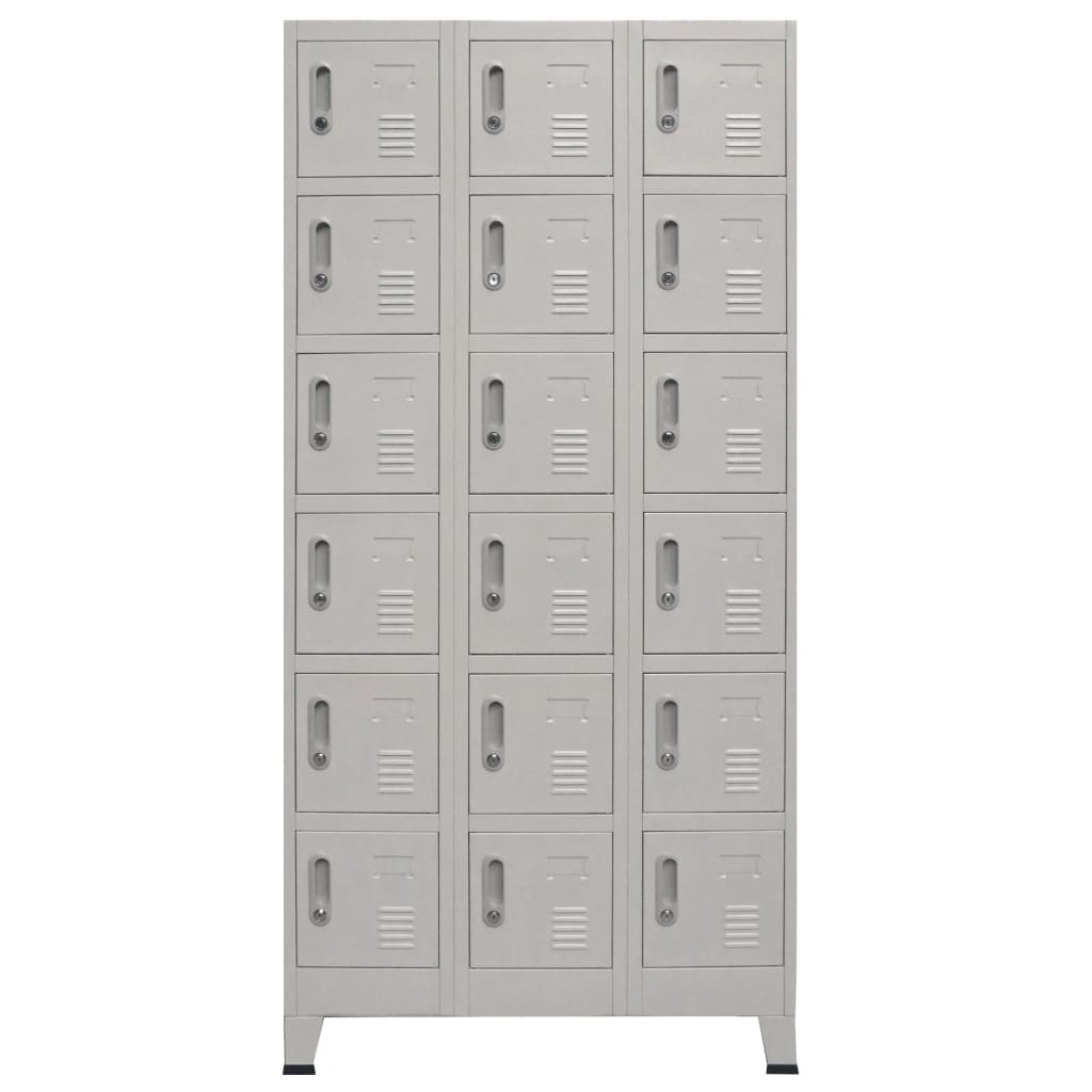 Lockerkast met 18 vakken 90x40x180 cm metaal - Griffin Retail