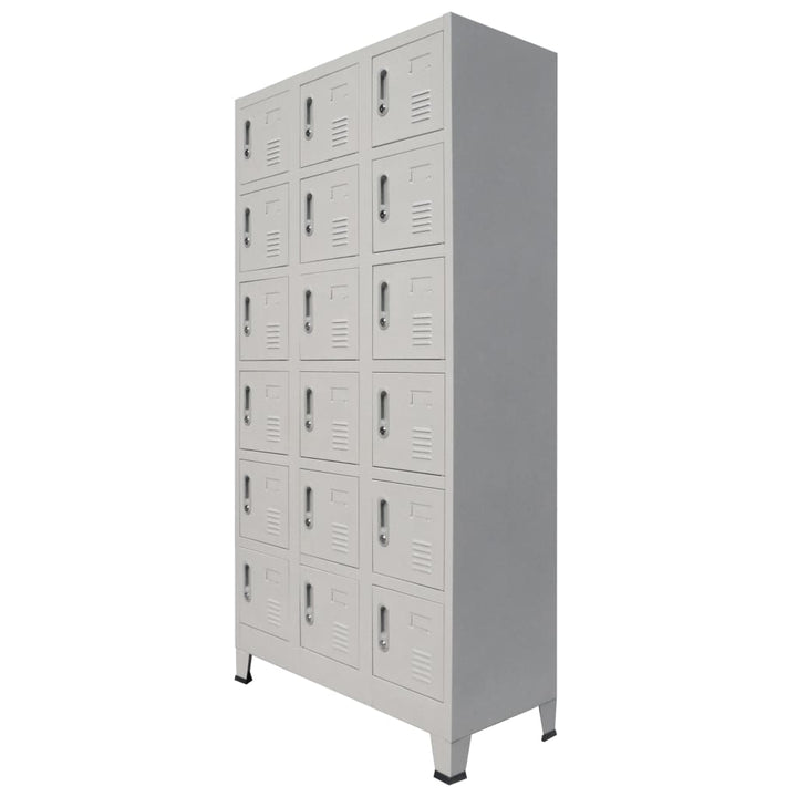 Lockerkast met 18 vakken 90x40x180 cm metaal - Griffin Retail