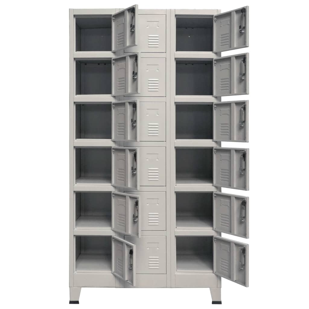 Lockerkast met 18 vakken 90x40x180 cm metaal - Griffin Retail