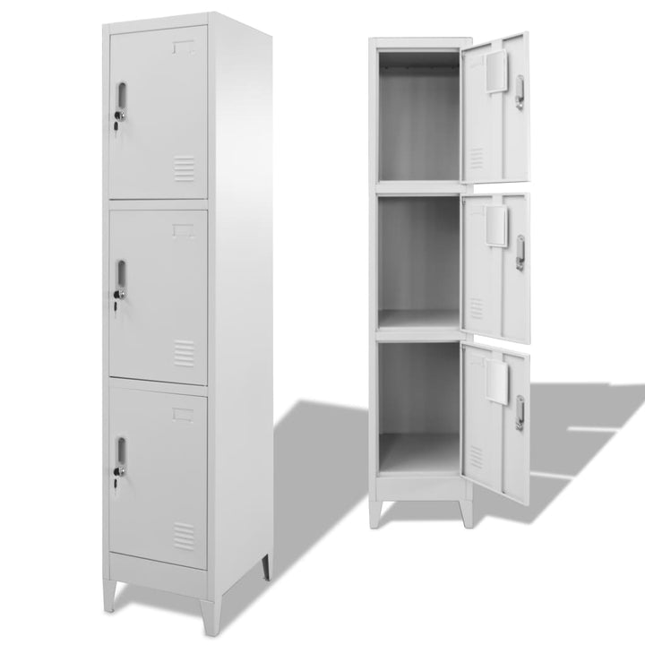 Lockerkast met 3 vakken 38x45x180 cm - Griffin Retail