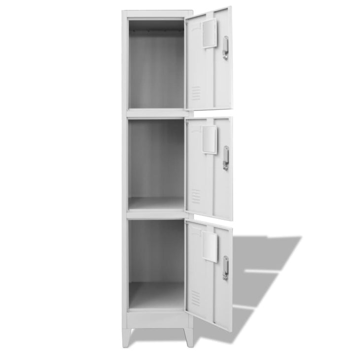 Lockerkast met 3 vakken 38x45x180 cm - Griffin Retail