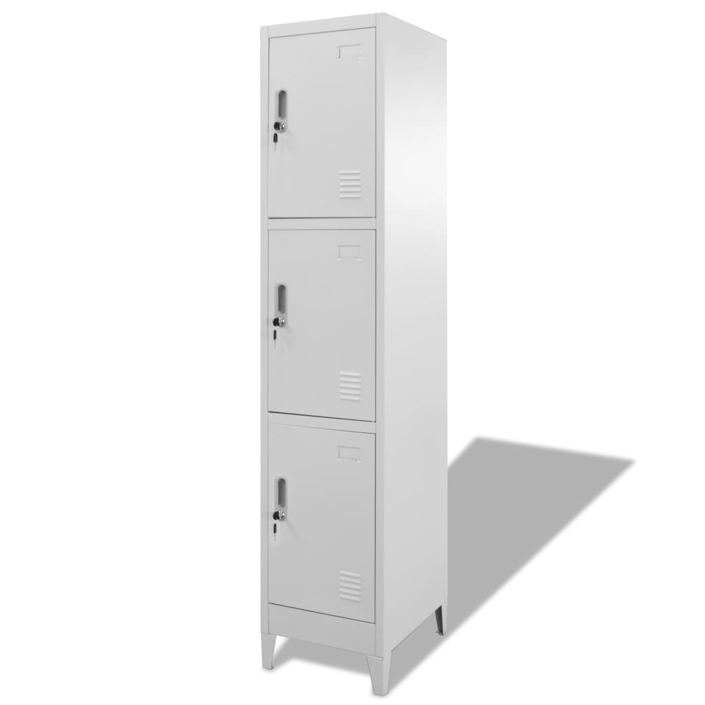 Lockerkast met 3 vakken 38x45x180 cm - Griffin Retail