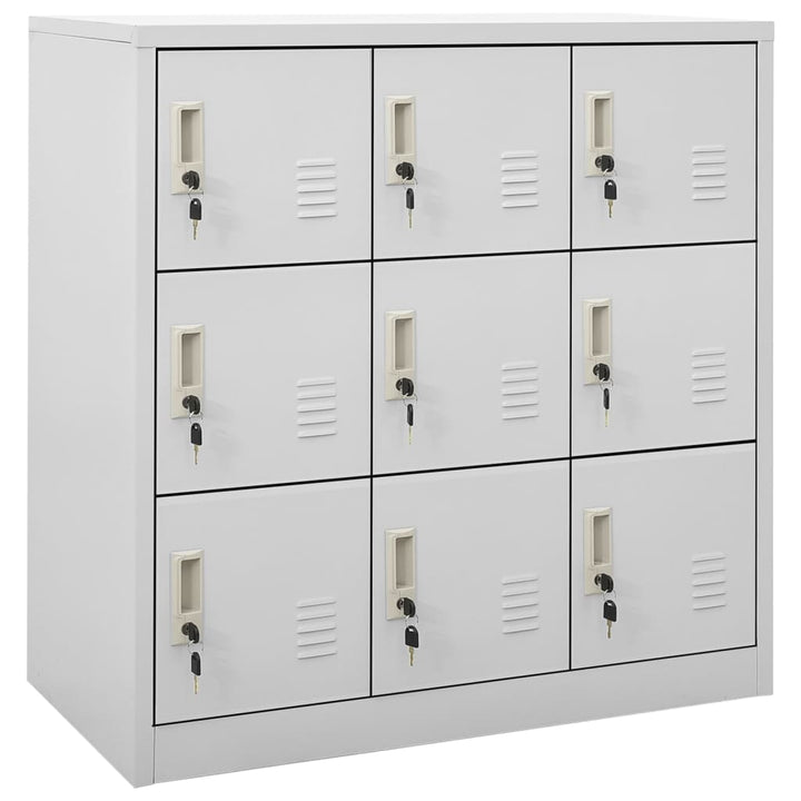 Lockerkasten 2 st 90x45x92,5 cm staal lichtgrijs - Griffin Retail