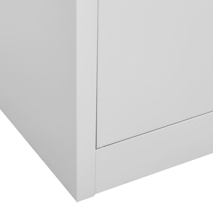 Lockerkasten 2 st 90x45x92,5 cm staal lichtgrijs - Griffin Retail