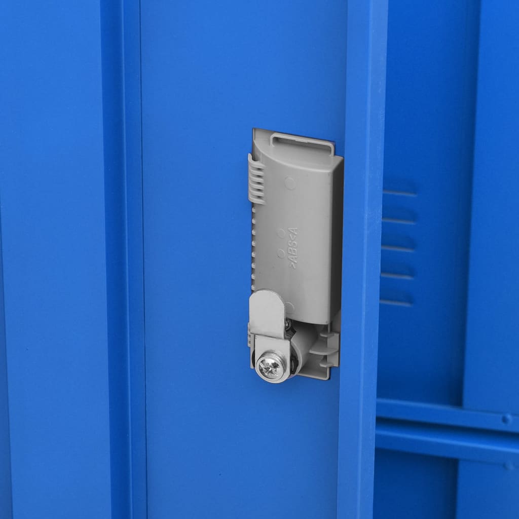 Lockerkasten 2 st 90x45x92,5 cm staal lichtgrijs en blauw - Griffin Retail