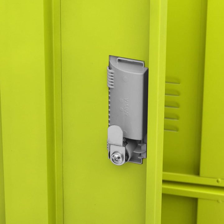 Lockerkasten 2 st 90x45x92,5 cm staal lichtgrijs en groen - Griffin Retail