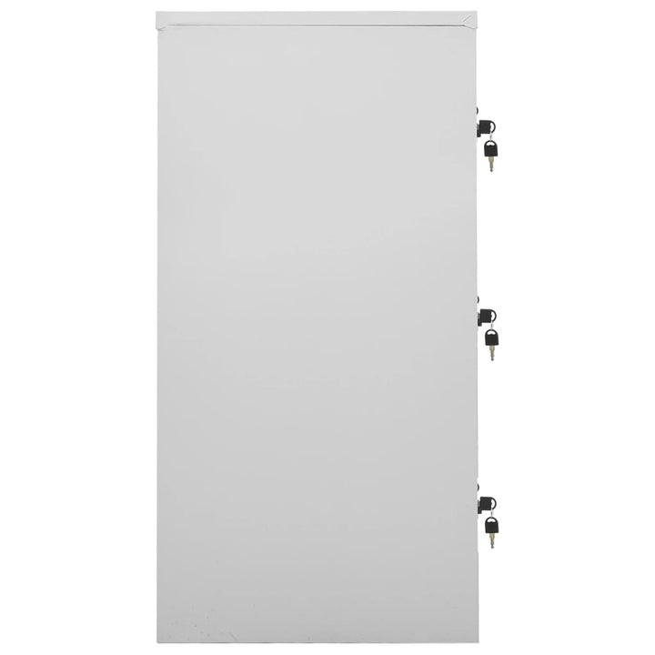 Lockerkasten 2 st 90x45x92,5 cm staal lichtgrijs en groen - Griffin Retail