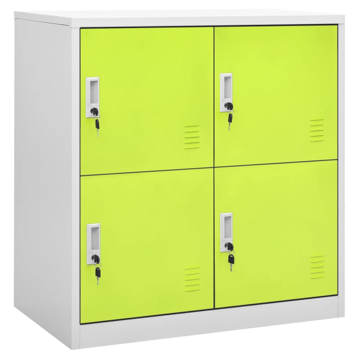 Lockerkasten 2 st 90x45x92,5 cm staal lichtgrijs en groen - Griffin Retail