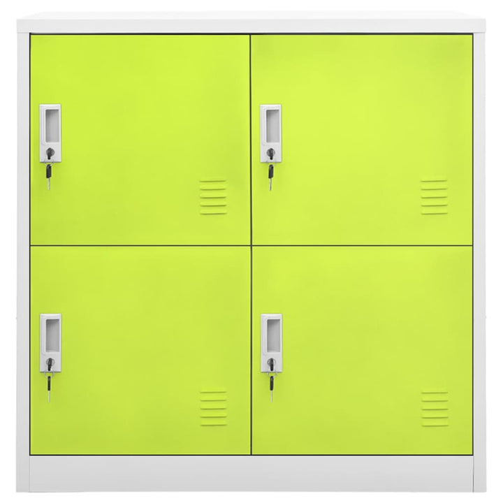 Lockerkasten 2 st 90x45x92,5 cm staal lichtgrijs en groen - Griffin Retail