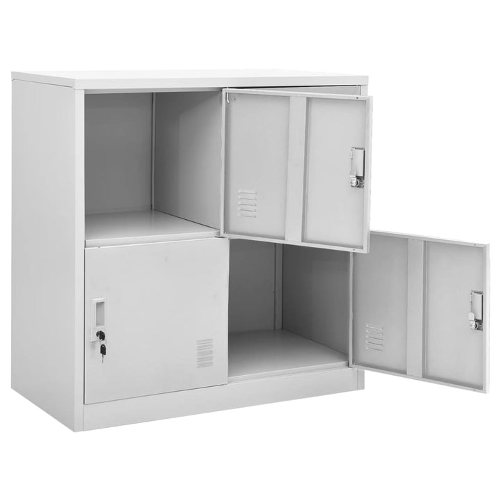 Lockerkasten 5 st 90x45x92,5 cm staal lichtgrijs - Griffin Retail