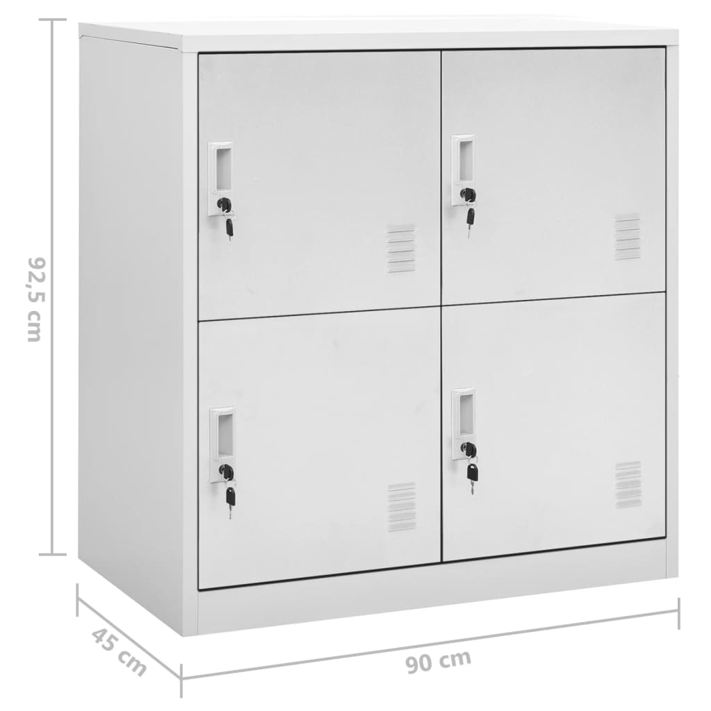 Lockerkasten 5 st 90x45x92,5 cm staal lichtgrijs - Griffin Retail