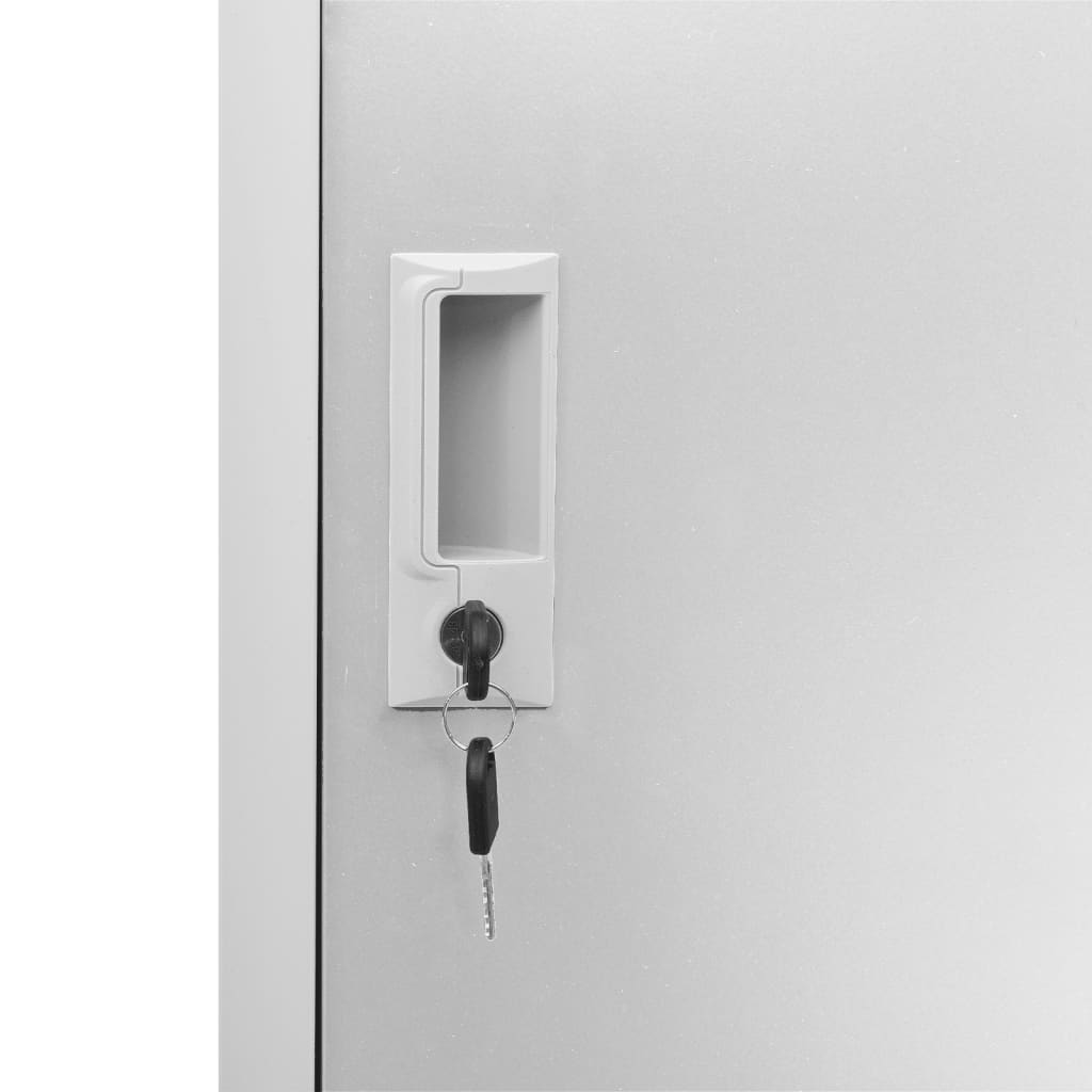 Lockerkasten 5 st 90x45x92,5 cm staal lichtgrijs - Griffin Retail