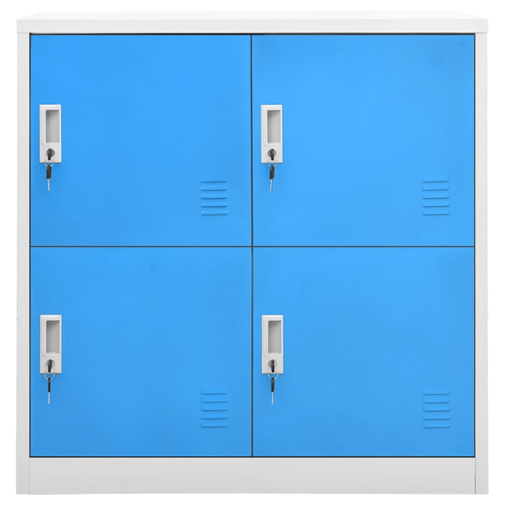 Lockerkasten 5 st 90x45x92,5 cm staal lichtgrijs en blauw - Griffin Retail