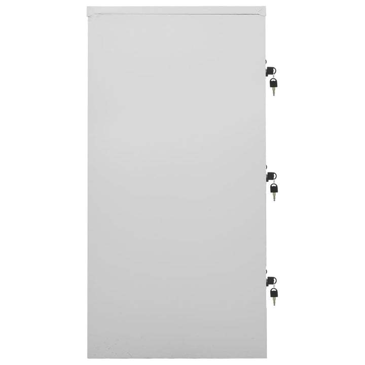 Lockerkasten 5 st 90x45x92,5 cm staal lichtgrijs en groen - Griffin Retail