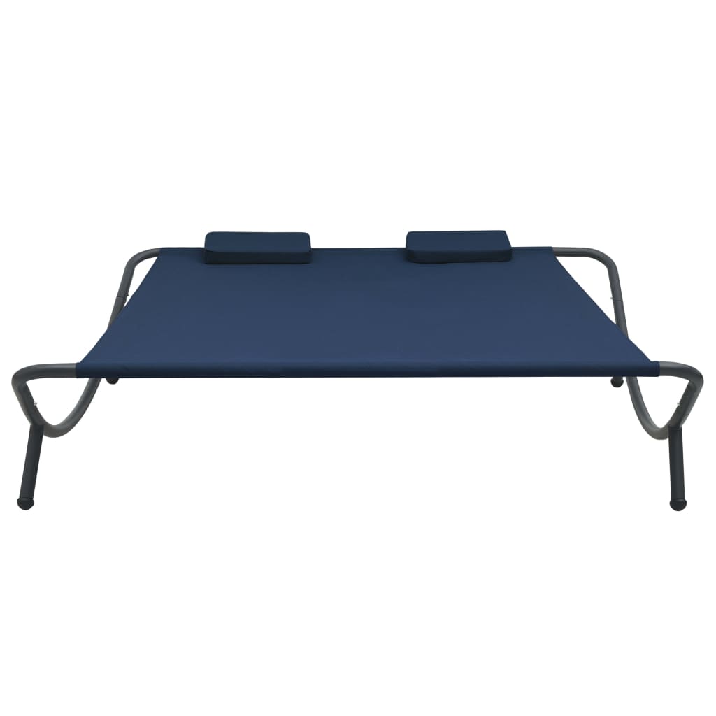 Loungebed stof blauw - Griffin Retail