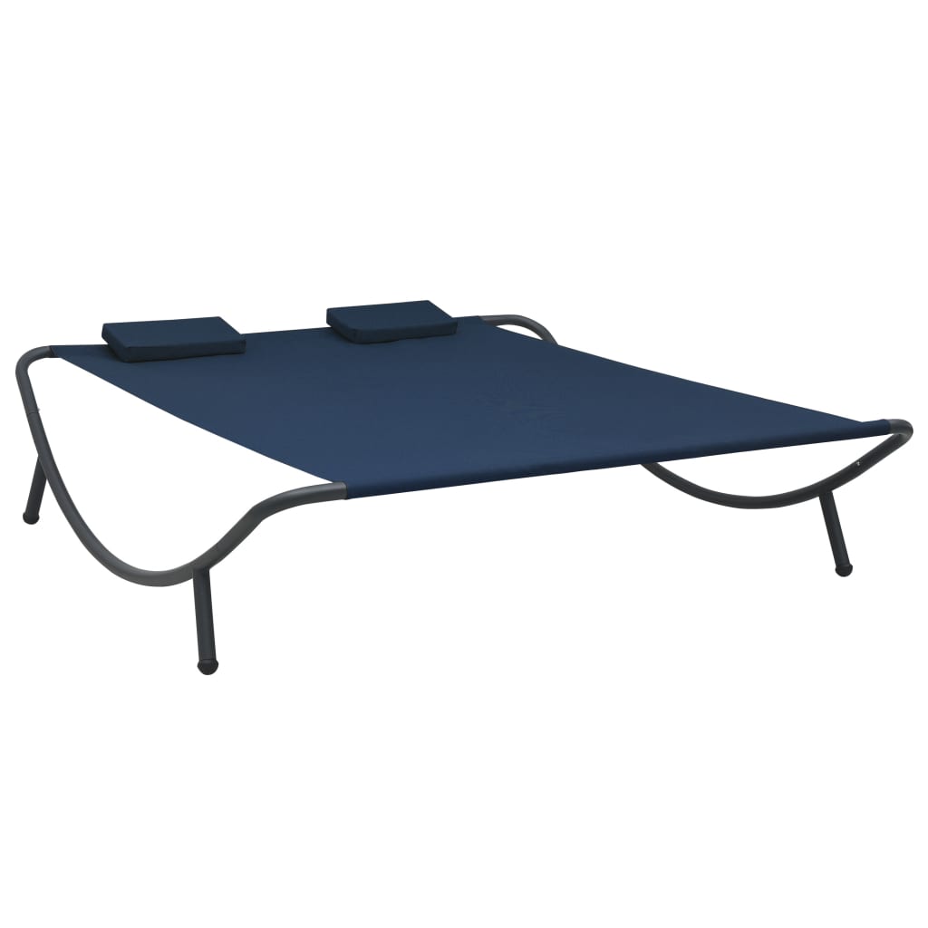 Loungebed stof blauw - Griffin Retail