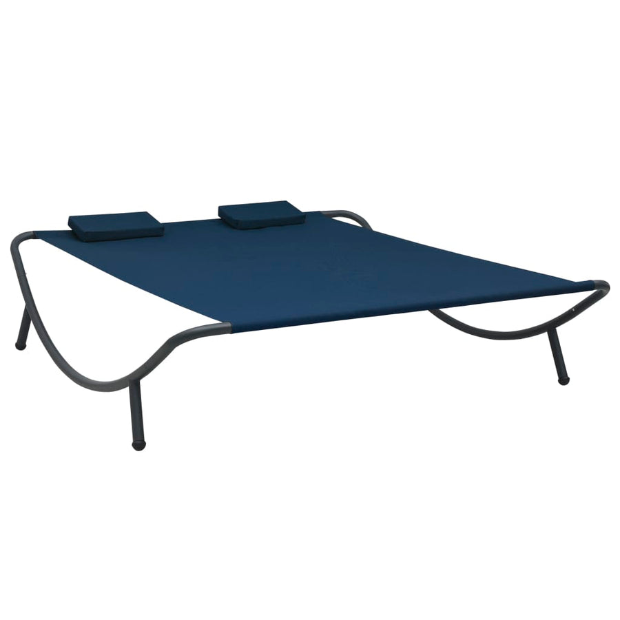 Loungebed stof blauw - Griffin Retail