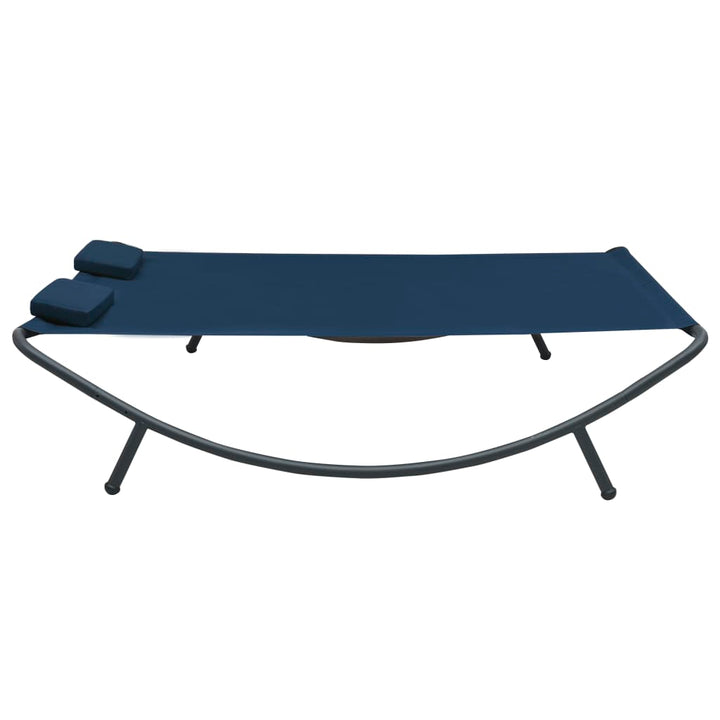 Loungebed stof blauw - Griffin Retail