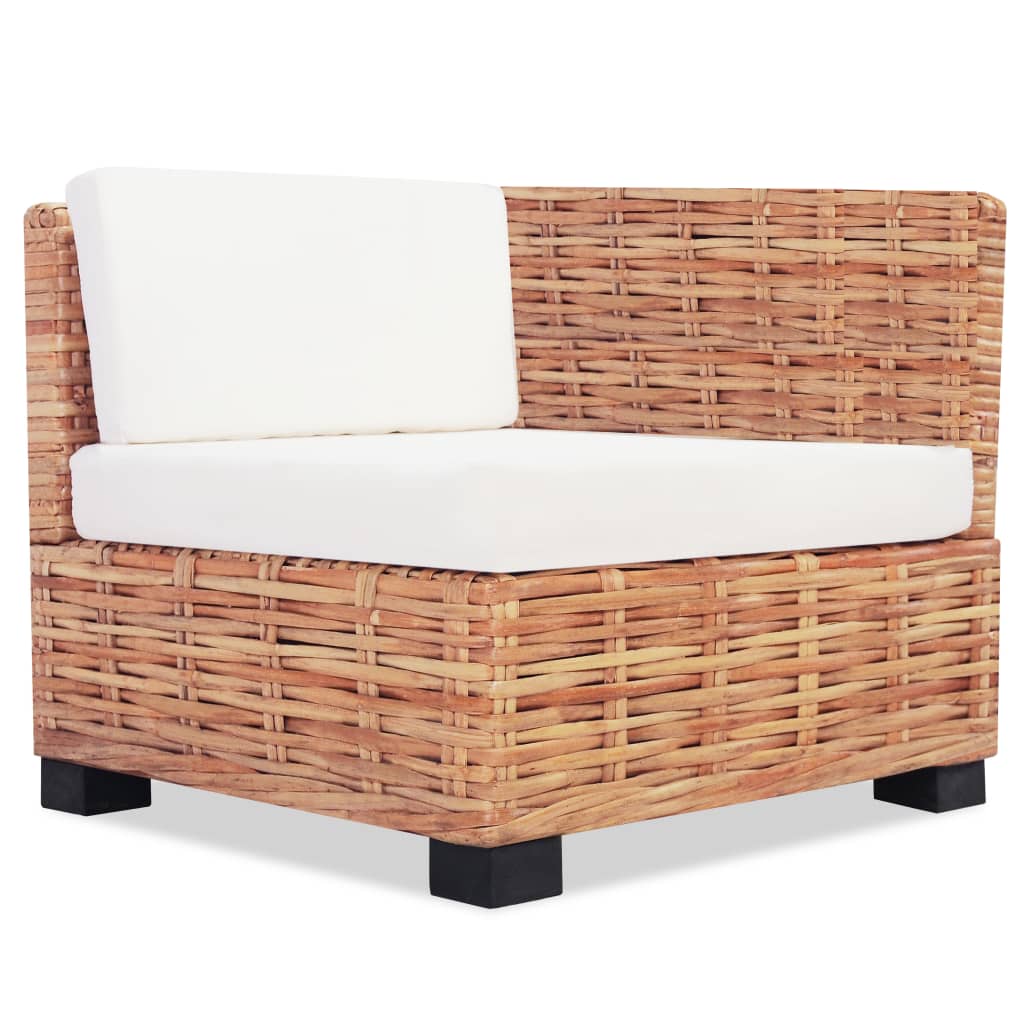 Loungeset natuurlijk rattan 14-delig - Griffin Retail