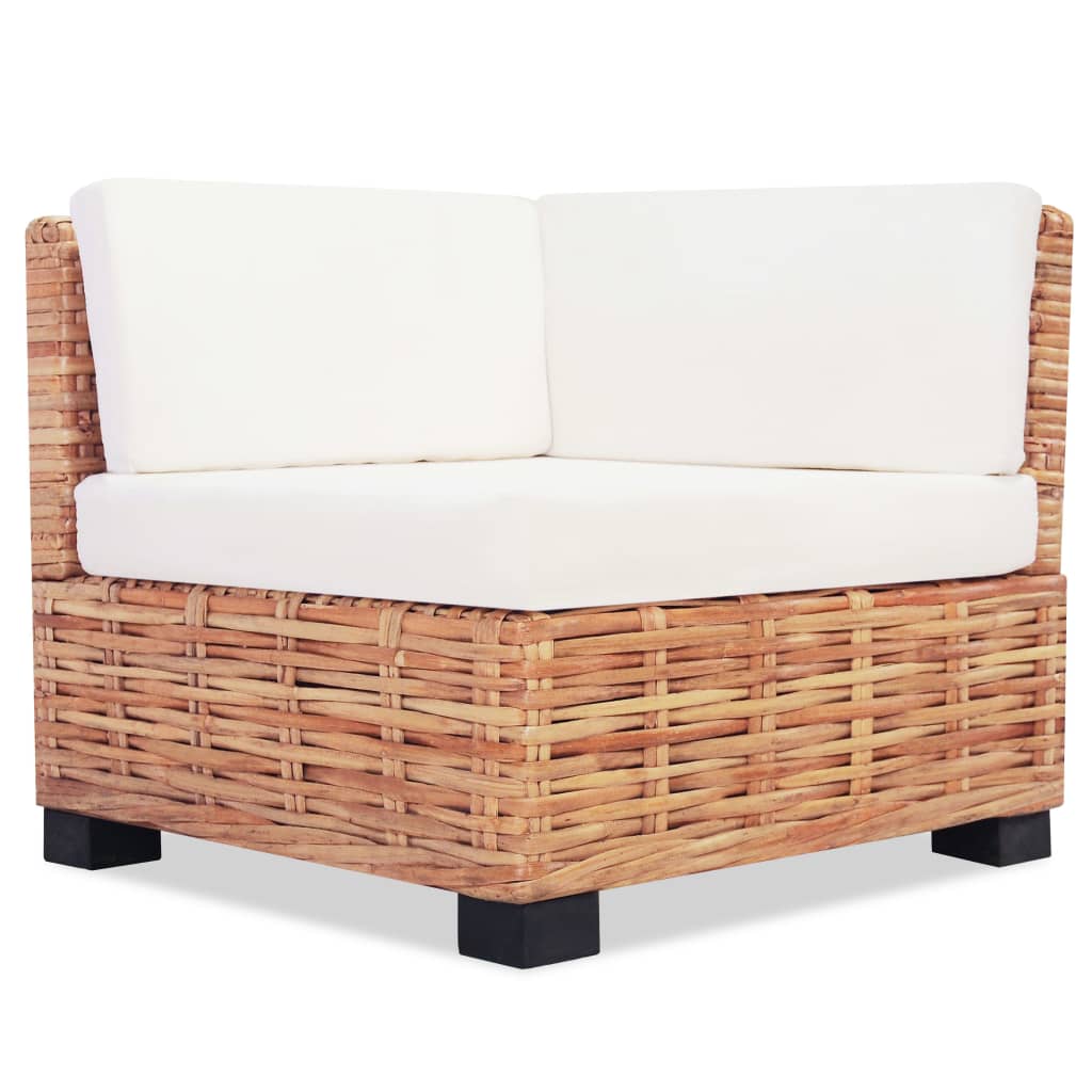 Loungeset natuurlijk rattan 27-delig - Griffin Retail