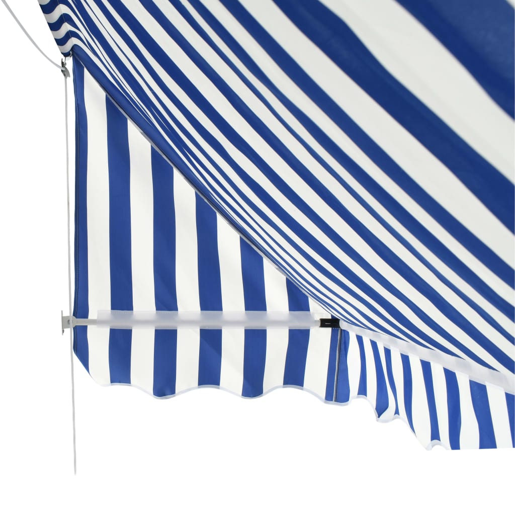 Luifel 400x120 cm blauw en wit - Griffin Retail