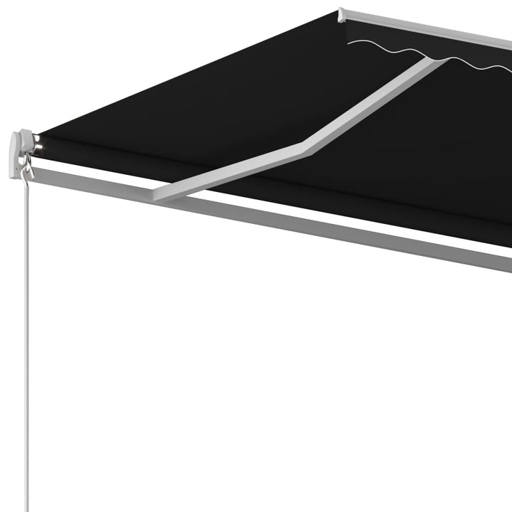 Luifel automatisch uittrekbaar met palen 3,5x2,5 m antraciet - Griffin Retail
