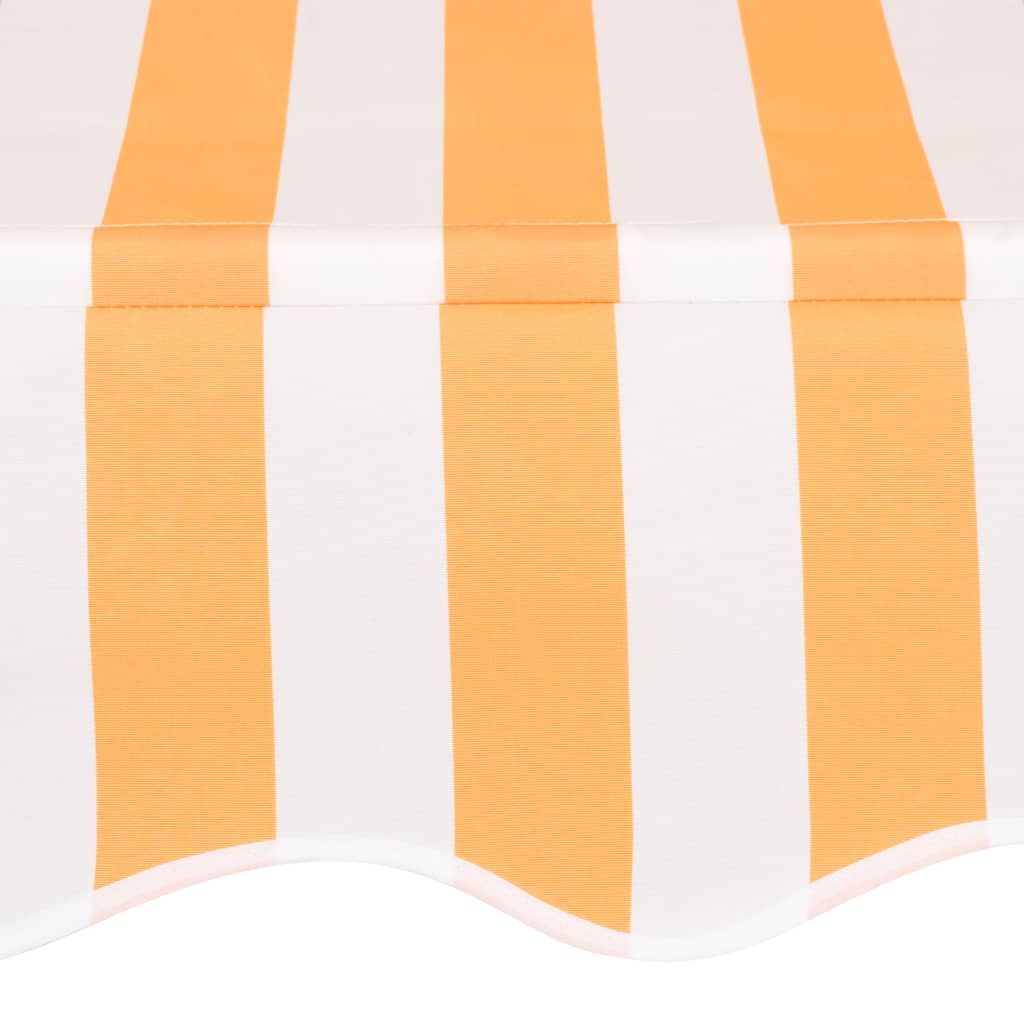 Luifel handmatig uittrekbaar 150 cm geel en witte strepen - Griffin Retail