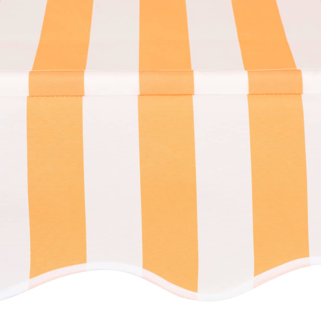 Luifel handmatig uittrekbaar 250 cm geel en witte strepen - Griffin Retail