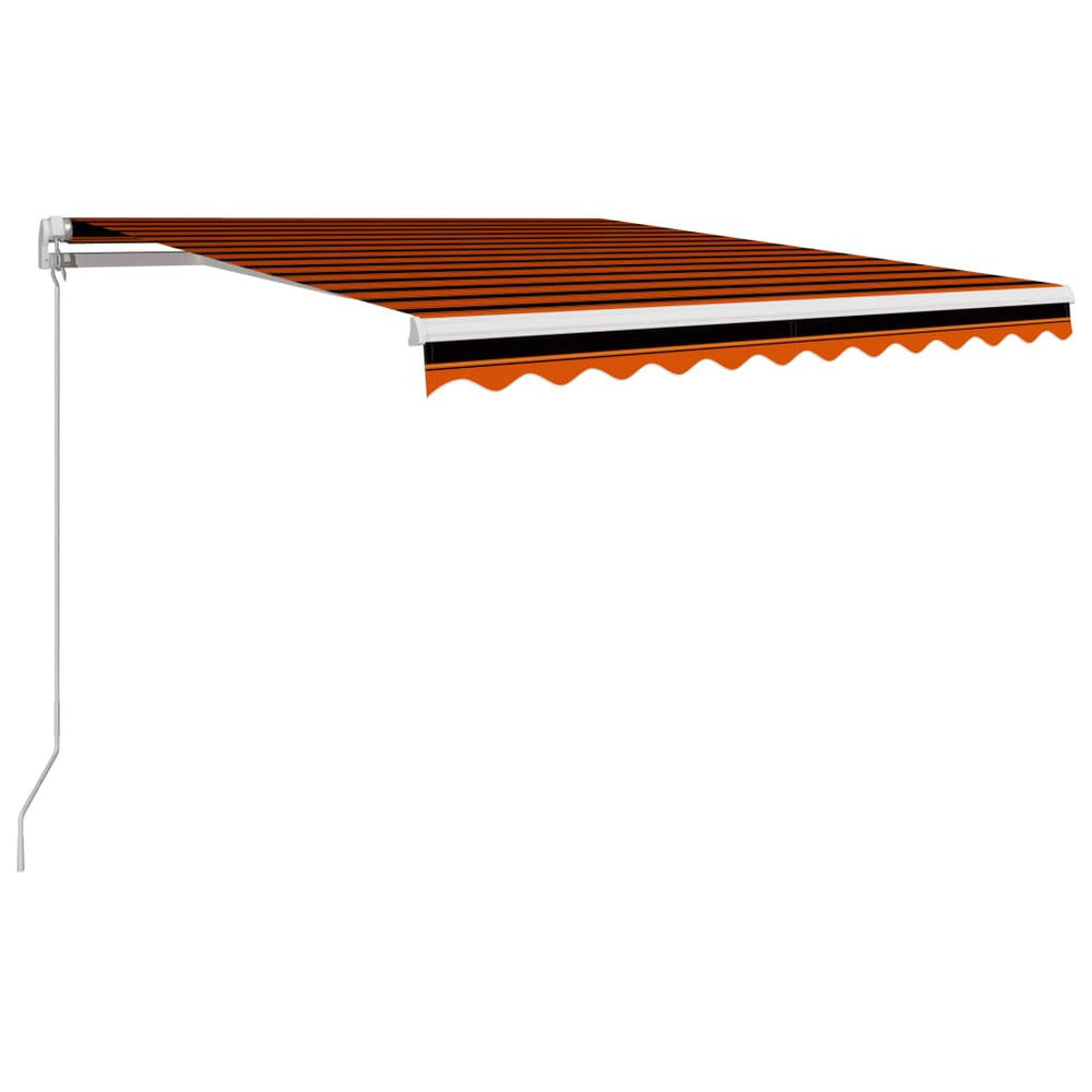 Luifel handmatig uittrekbaar 300x250 cm oranje en bruin - Griffin Retail