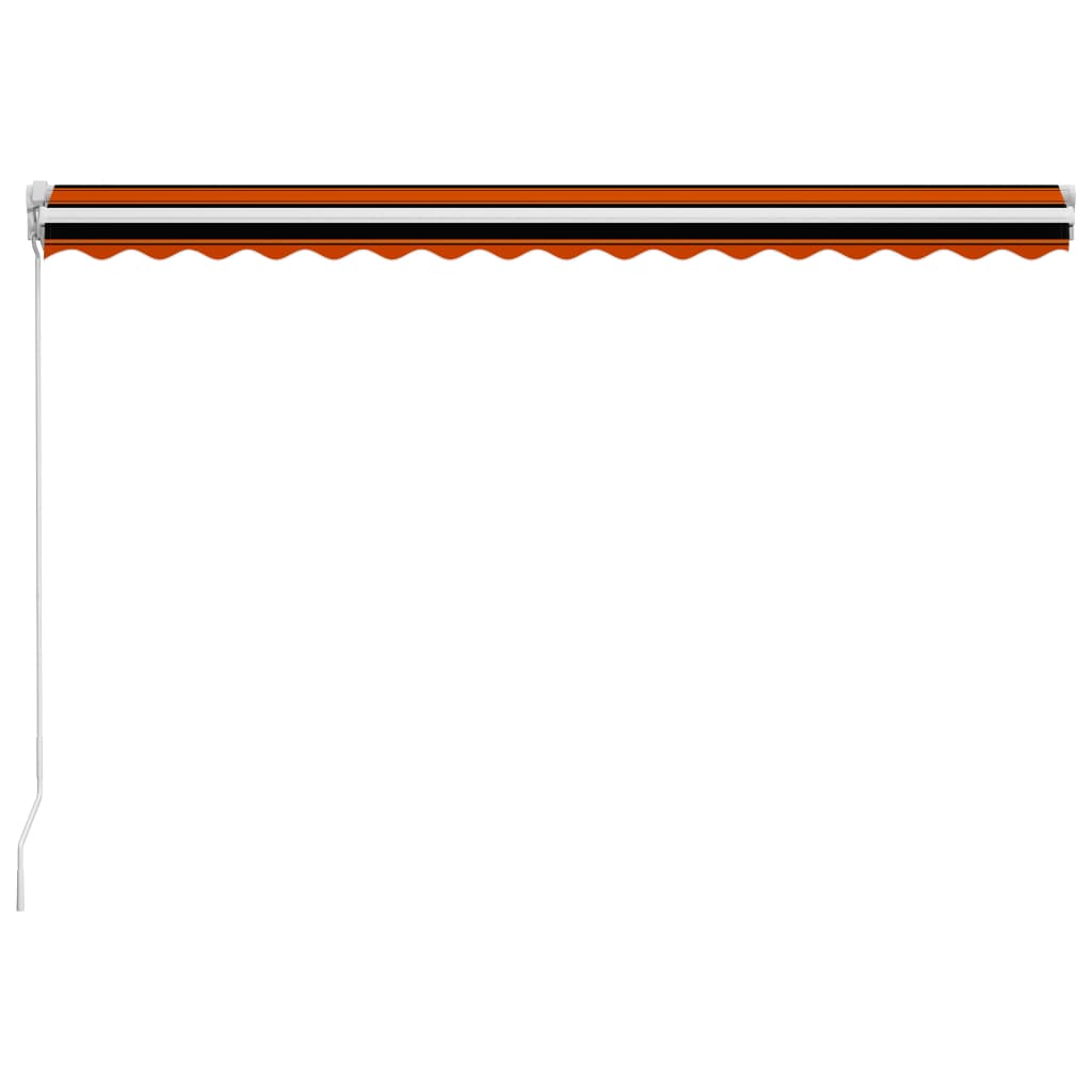 Luifel handmatig uittrekbaar 450x300 cm oranje en bruin - Griffin Retail
